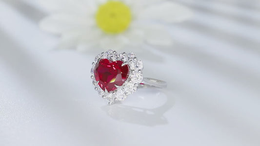 Sterling Silver Lab-Grown Ruby Ring A – JRURR141Y