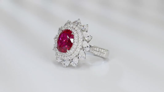 Sterling Silver Lab-Grown Ruby Ring A – JRURR1216Y