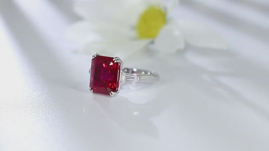 Sterling Silver Lab-Grown Ruby Ring W – JRURR1417Y
