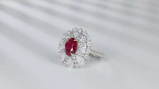 Sterling Silver Lab-Grown Ruby Ring A – JRURR195Y