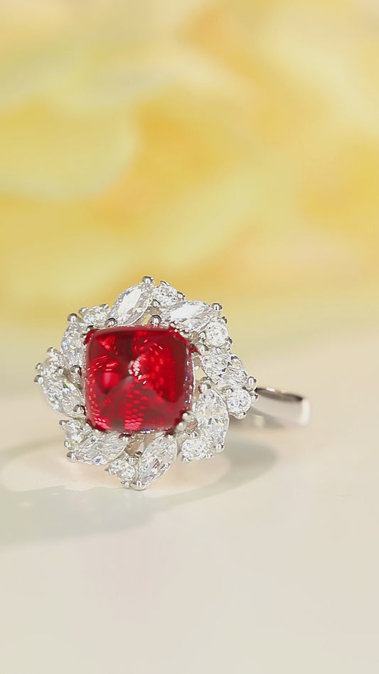 Sterling Silver Lab-Grown Ruby Ring A – JRURR934Y