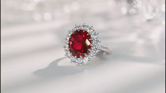 Sterling Silver Lab - Grown Ruby Ring A – JRURR1272Y