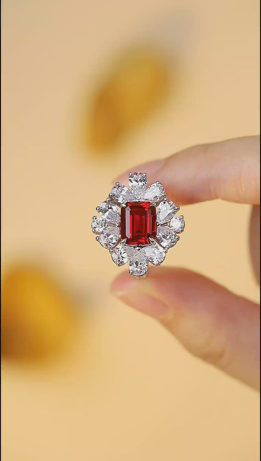 Sterling Silver Lab-Grown Ruby Ring A – JRURR149Y