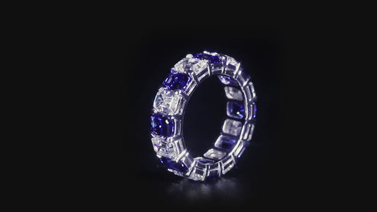 Sterling Silver Lab - Grown Sapphire Ring A – JSABR235Y