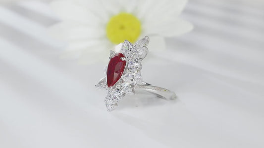 Sterling Silver Lab-Grown Ruby Ring W – JRURR140Y
