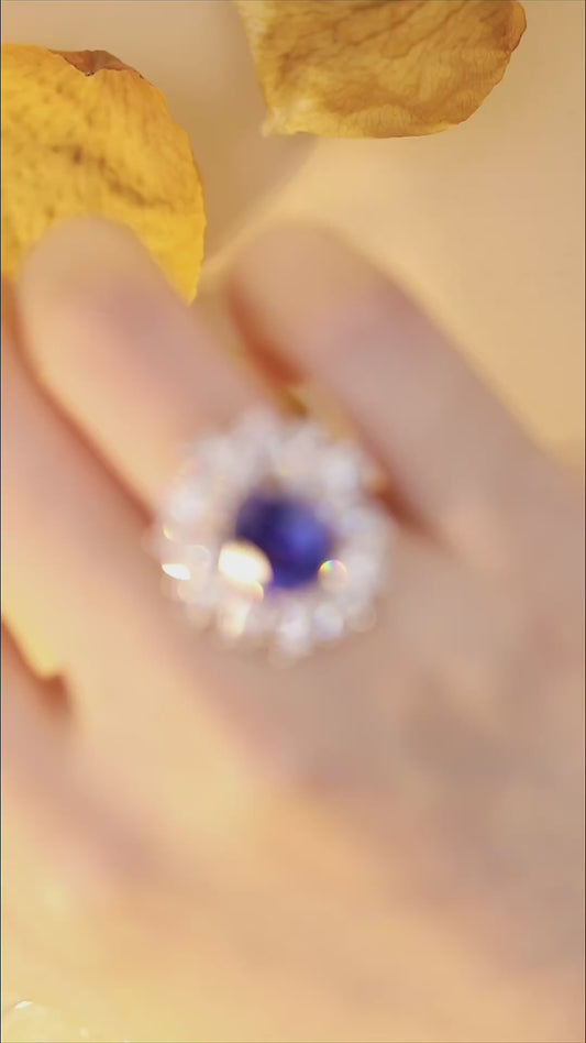 Sterling Silver Lab - Grown Sapphire Ring A – JSABR238Y