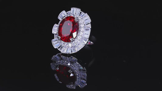 Sterling Silver Lab-Grown Ruby Ring A – JRURR1032Y