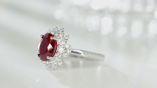 Sterling Silver Lab-Grown Ruby Ring W – JRURR268Y