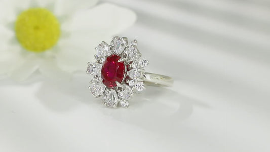 Sterling Silver Lab-Grown Ruby Ring A – JRURR253Y