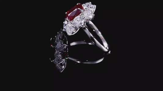 Sterling Silver Lab - Grown Ruby Ring A – JRURR280Y