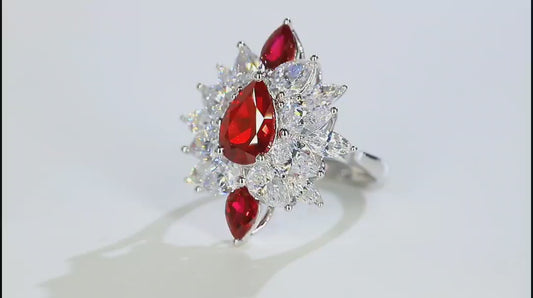 Sterling Silver Lab-Grown Ruby Ring A – JRURR1062Y