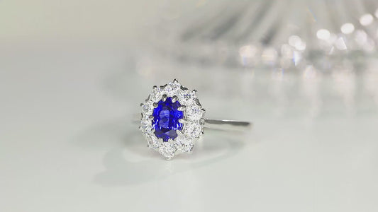Sterling Silver Lab - Grown Sapphire Ring A – JSABR119Y