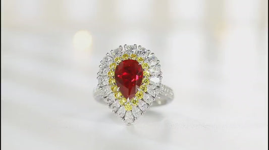 Sterling Silver Lab-Grown Ruby Ring W – JRURR1277Y