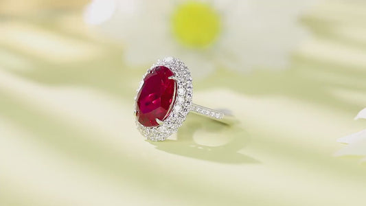 Sterling Silver Lab-Grown Ruby Ring W – JRURR489Y