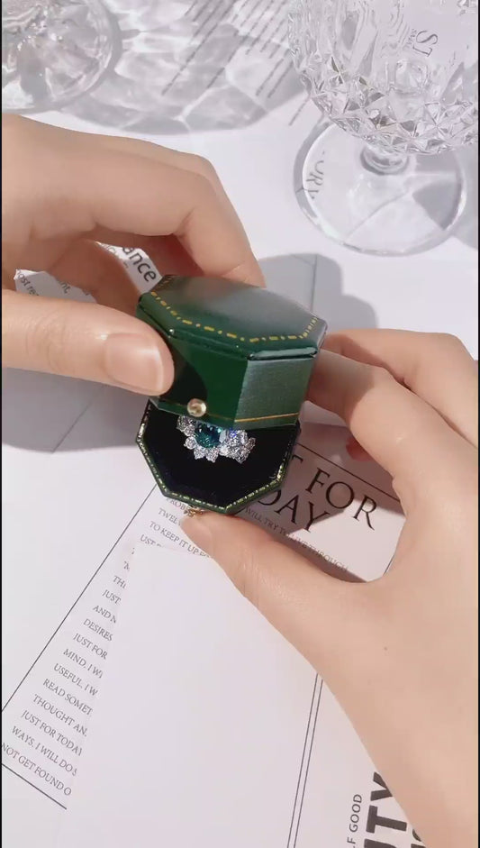 Sterling Silver Lab-Grown Paraiba Ring A – JR675Y