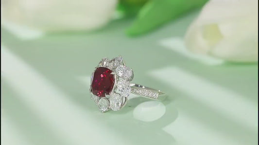 Sterling Silver Lab-Grown Ruby Ring A – JRURR1215Y