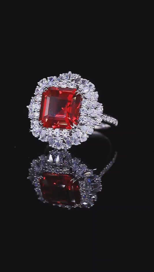 Sterling Silver Lab-Grown Ruby Ring W – JRURR1020Y