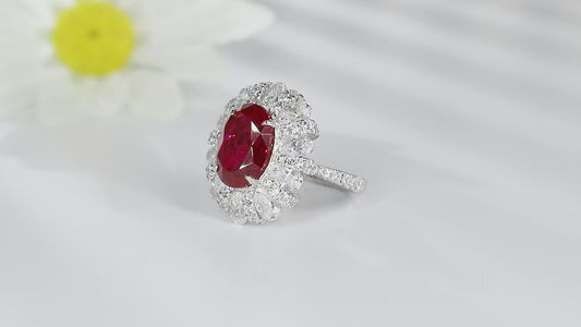 Sterling Silver Lab-Grown Ruby Ring A – JRURR191Y