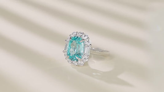 Sterling Silver Lab-Grown Paraiba Ring A – JR219Y