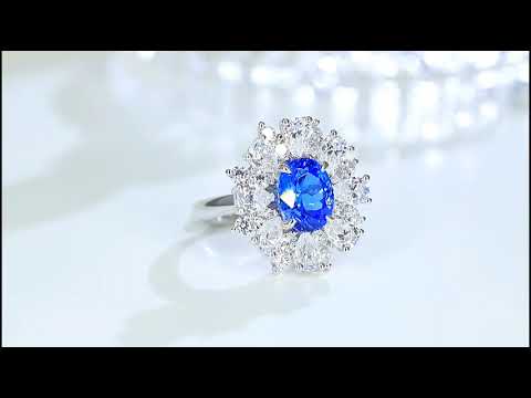 Sterling Silver Lab - Grown Cobalt Spinel Ring A – JR253Y