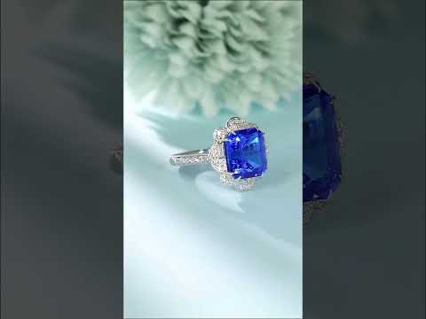 Sterling Silver Lab - Grown Cobalt Spinel Ring A – JR1309Y